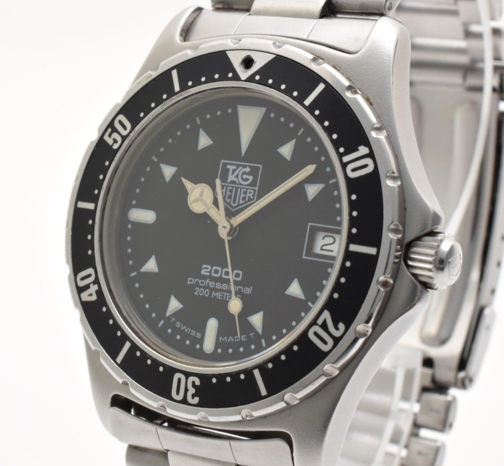 TAG Heuer Professional 973.006 Black Dial Quartz Diver Men’s Watch 200M Vintage