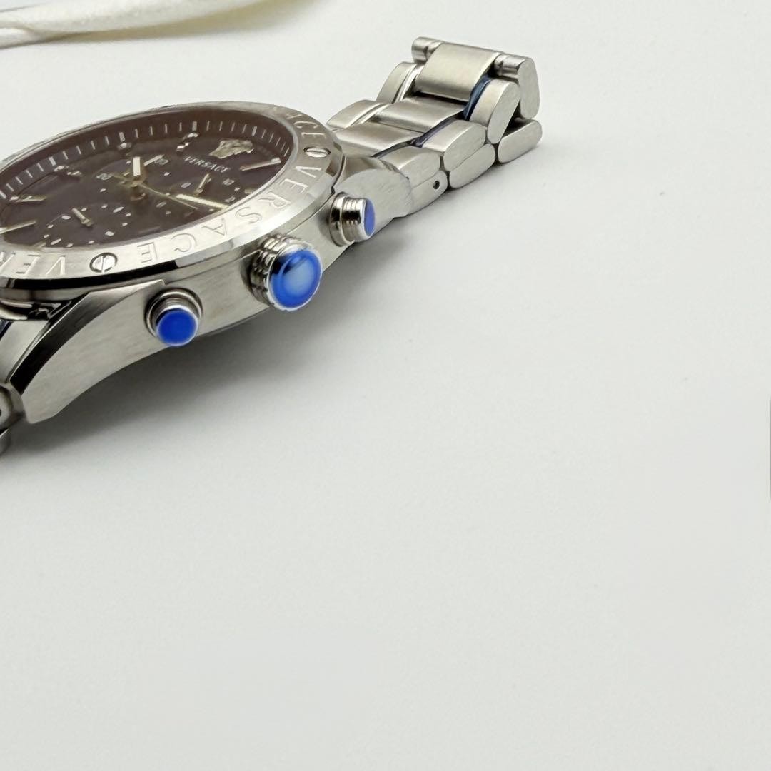 Versace V-Chrono VEHB00519 Blue Date Working Men’s Quartz Watch Authentic Boxed