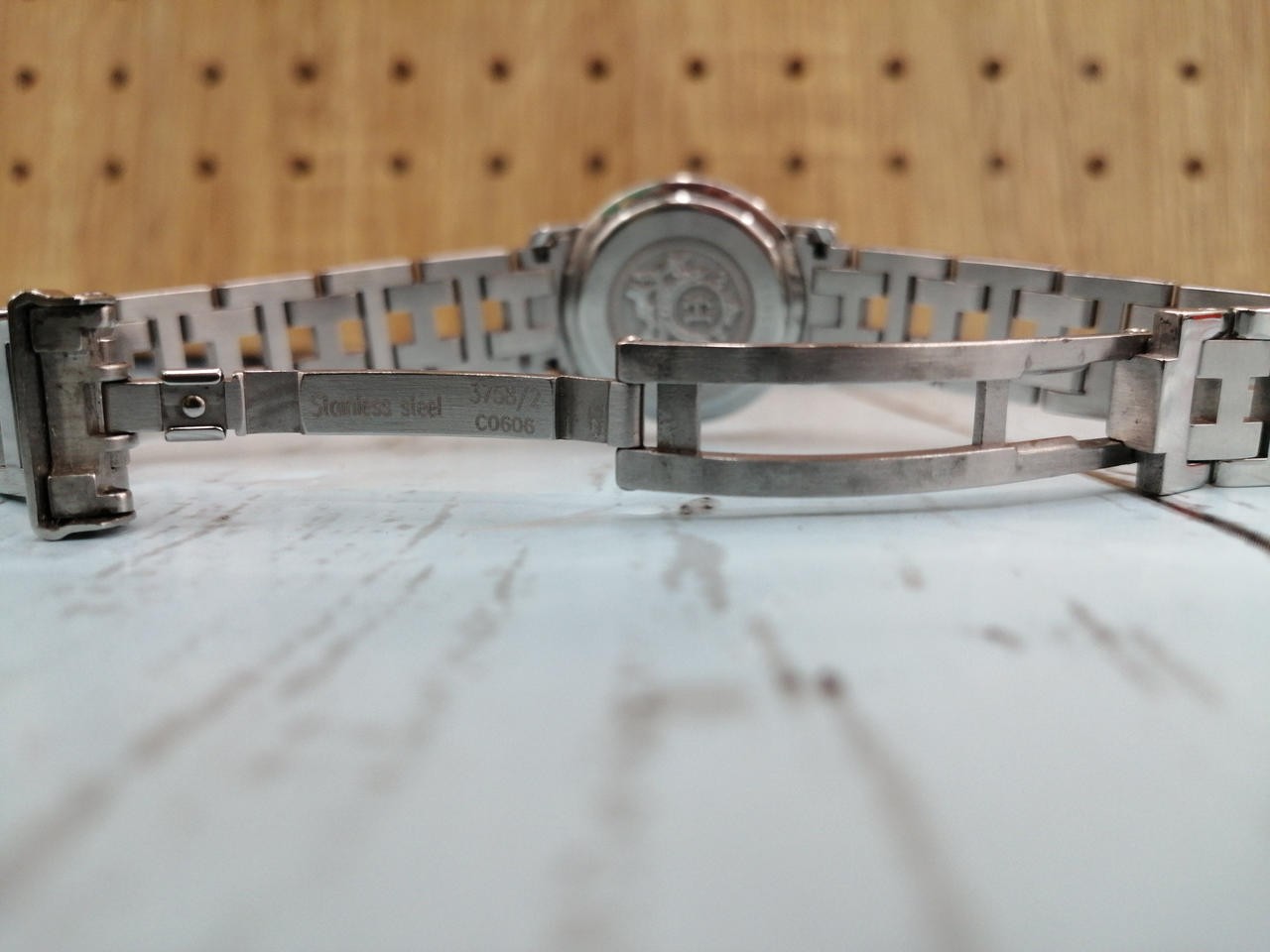 [B1N] Hermes Clipper CL4.210 Stainless Steel Blue Dial Quartz Ladies [w2p]