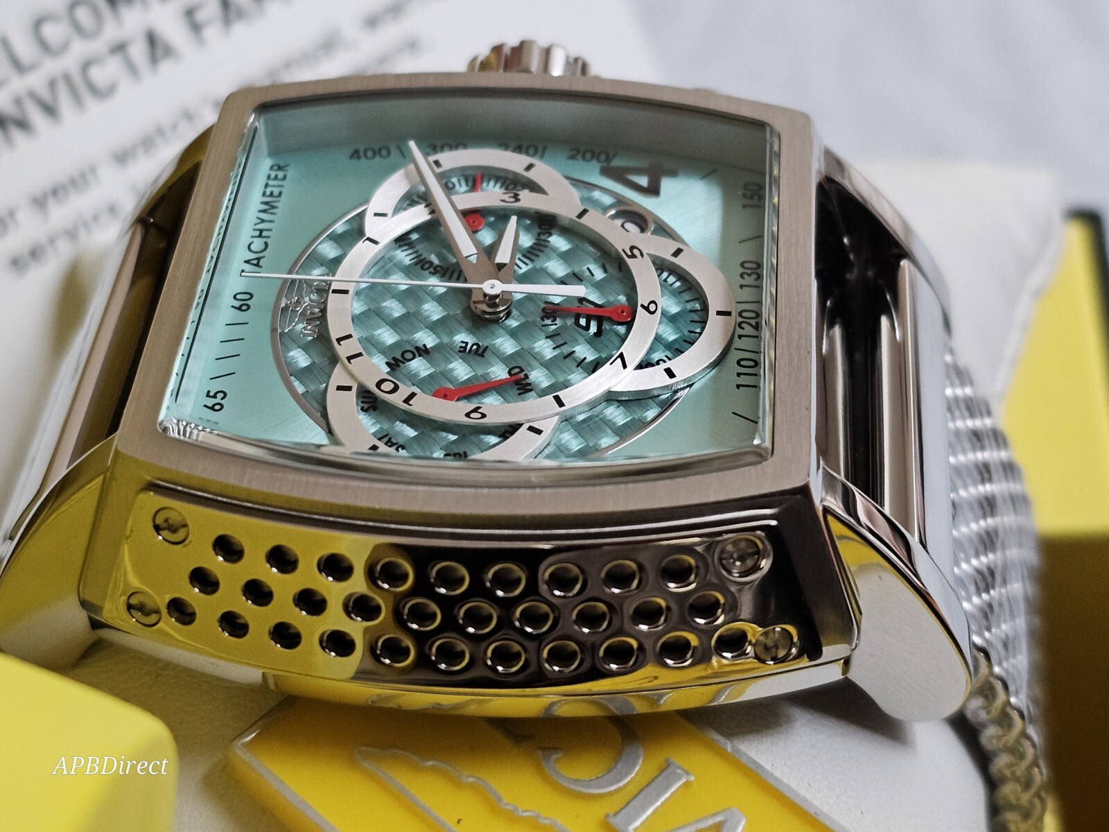 Invicta – S1 Rally – Blue Glass Fiber – Milanese Swiss Z60 FE Chrono Mens Watch