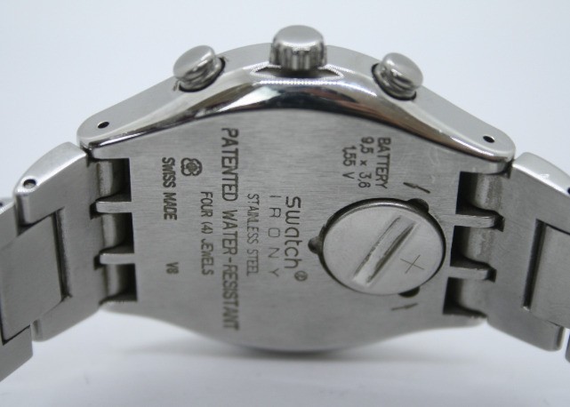 Condition with and Operational Check Swatch IRONY Quartz Chronograph Roman Dial