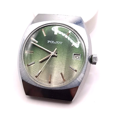 VINTAGE SOVIET RUSSIA USSR WRIST MENS WATCH POLJOT MECHANICS RARE WORKING