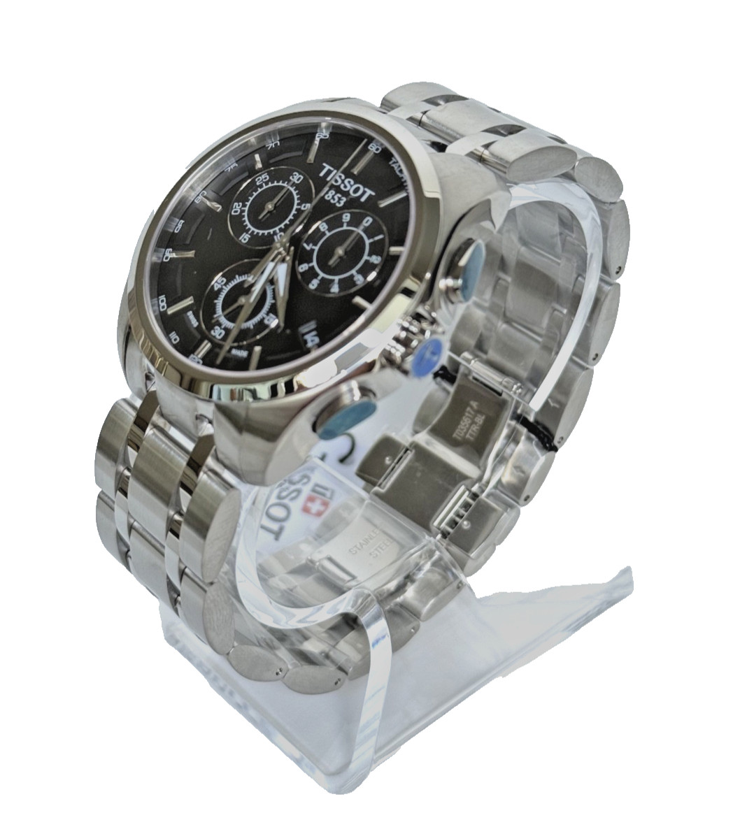 Tissot Couturier Chronograph Black Dial Men’s Watch T0356171105100 41 mm.