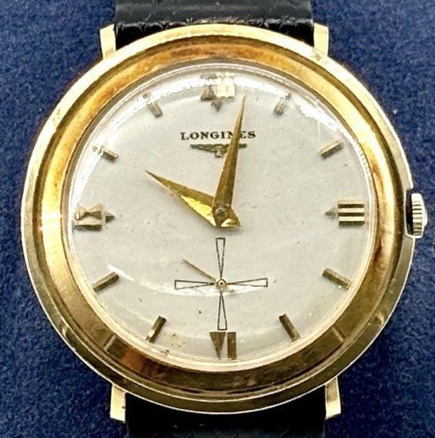 Vintage 14k Gold Longines Manual Wind Wrist Watch 1958