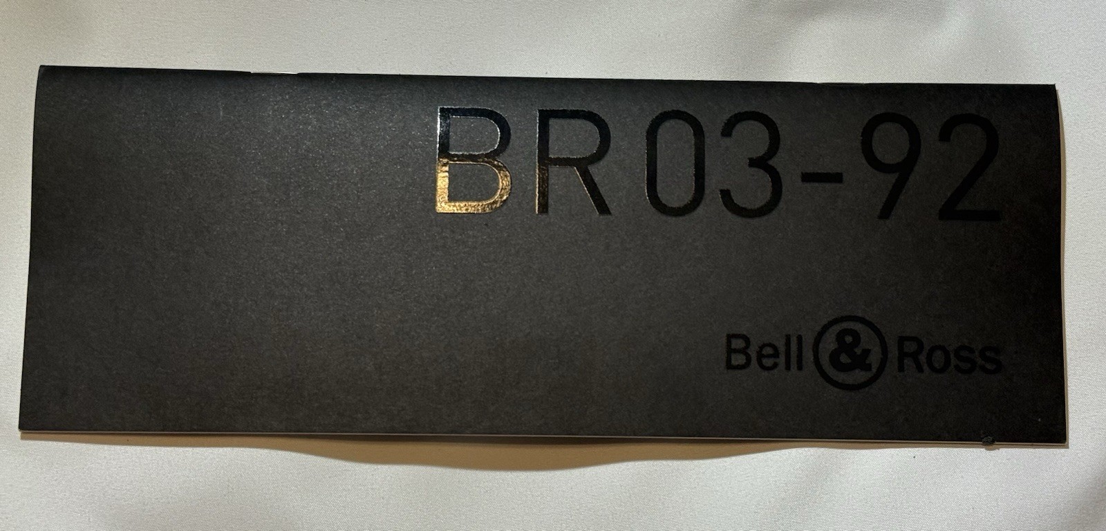 BELL & ROSS BR03-92-S Matte Black Ceramic and Stainless Steel w/ Box and Strap