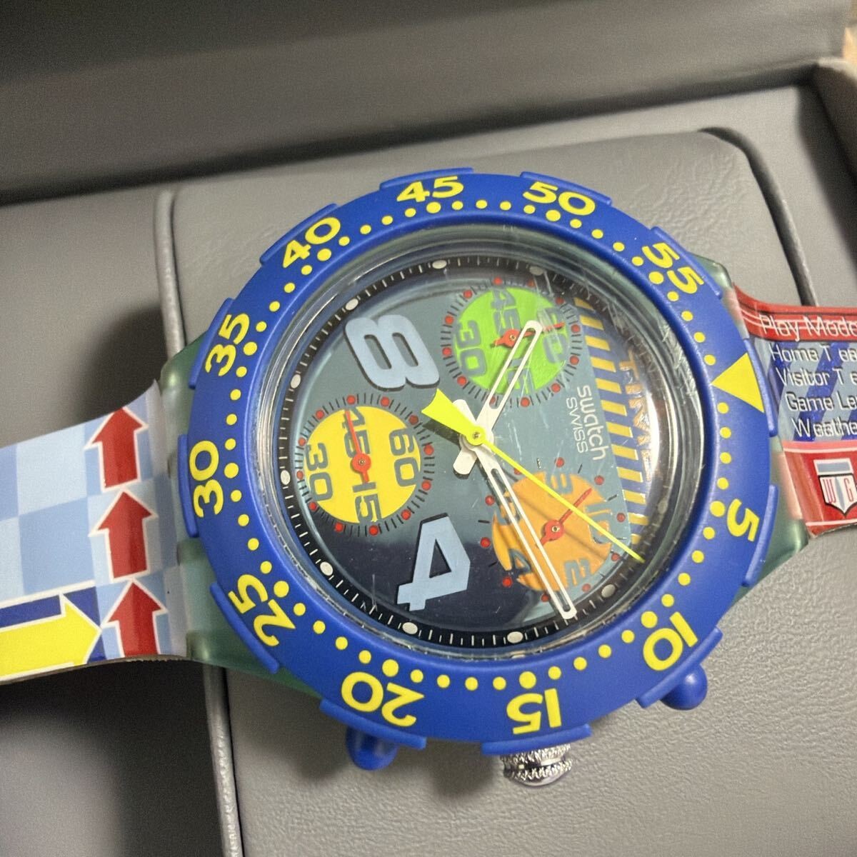Swatch Scuba 200 Chrono SEL101 GameOver Vintage Quartz Watch Running Rare