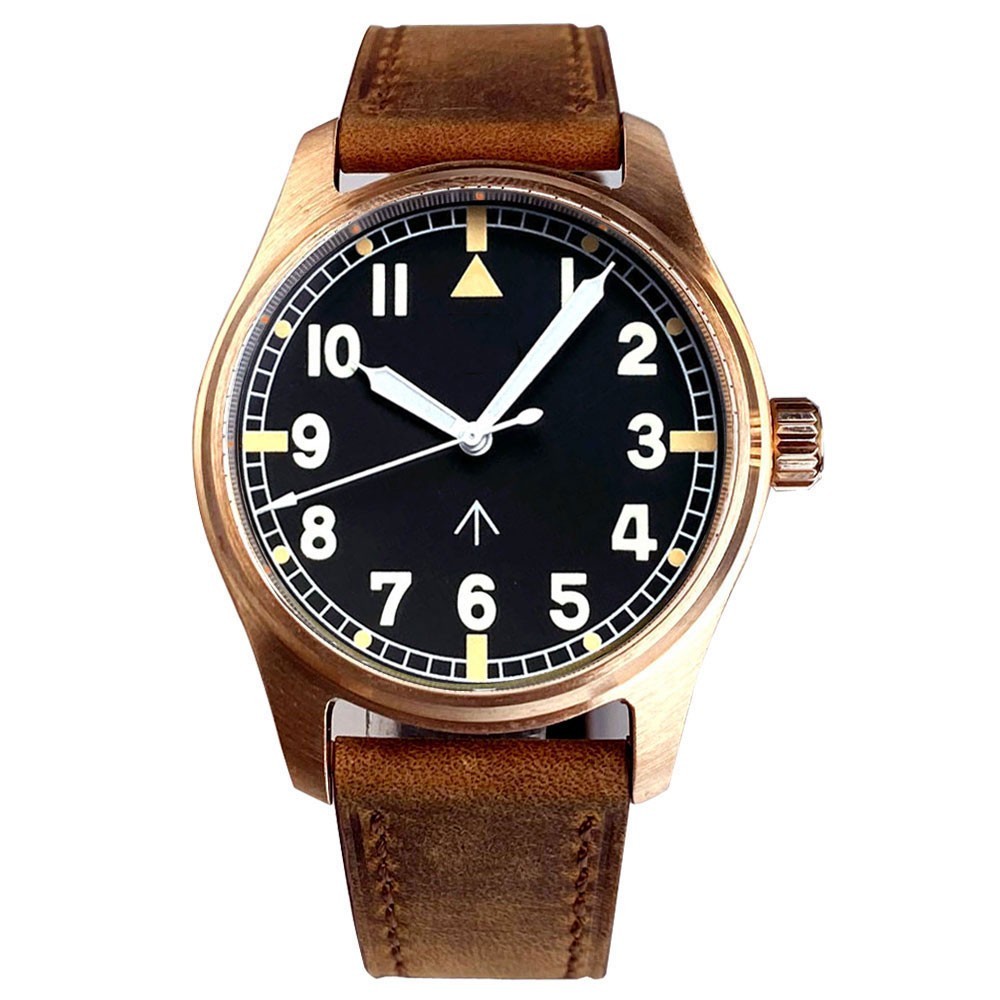 Tandorio 20ATM Retro Pilot 39mm Cusn8 Bronze NH35/PT5000 Auto Diver Men Watch
