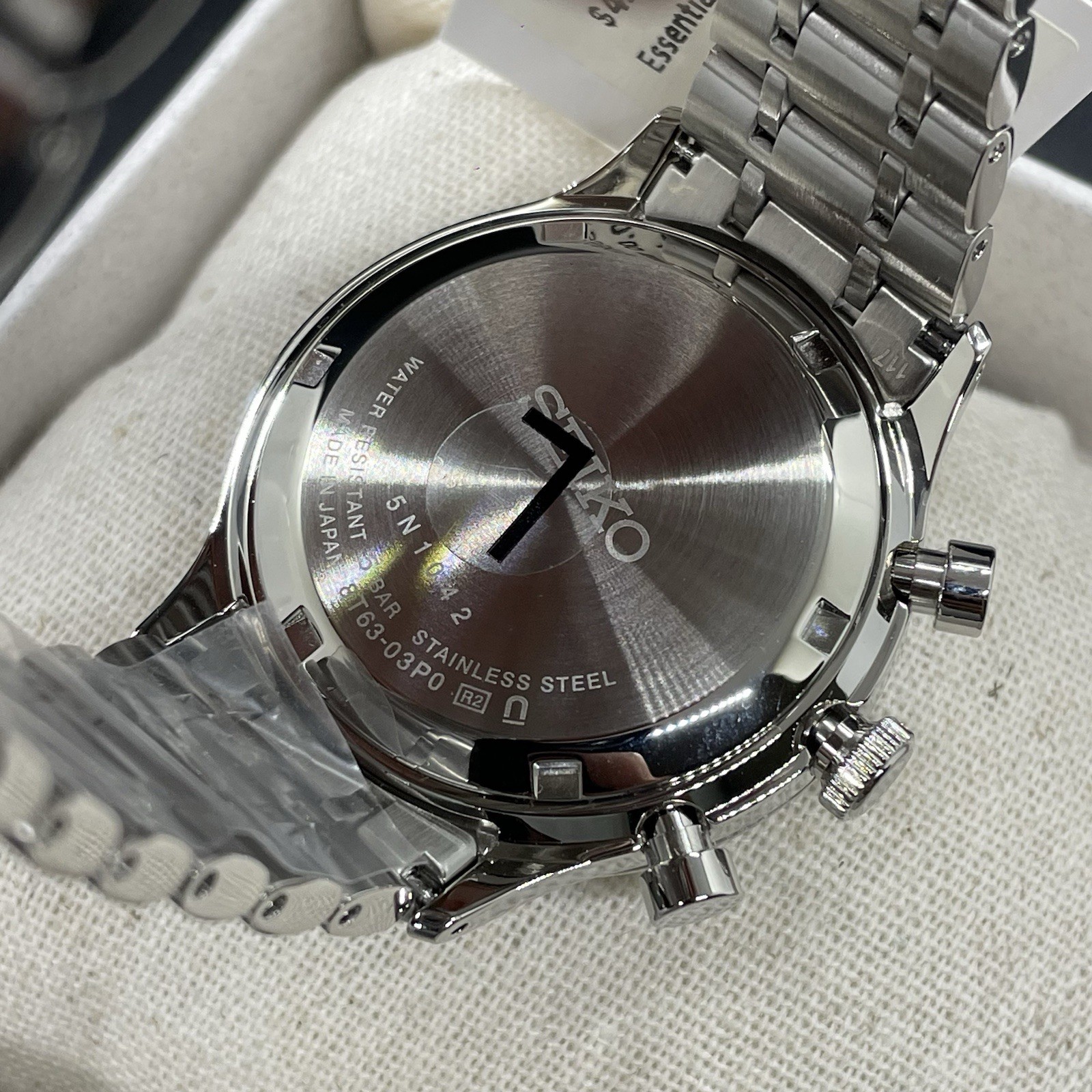 NEW Seiko SSB479P1 Essentials Black Panda Chronograph Quartz Men’s Watch