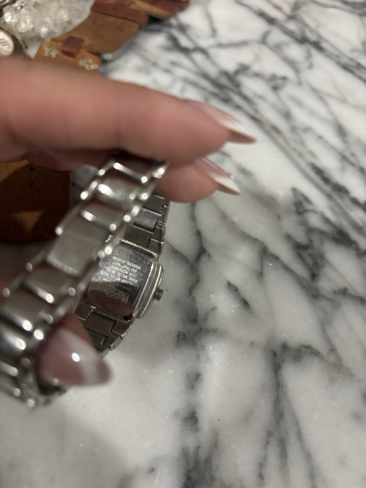 Mossimo Women’s Silver Tone Square Quartz Bracelet Watch Y2K Minimalist
