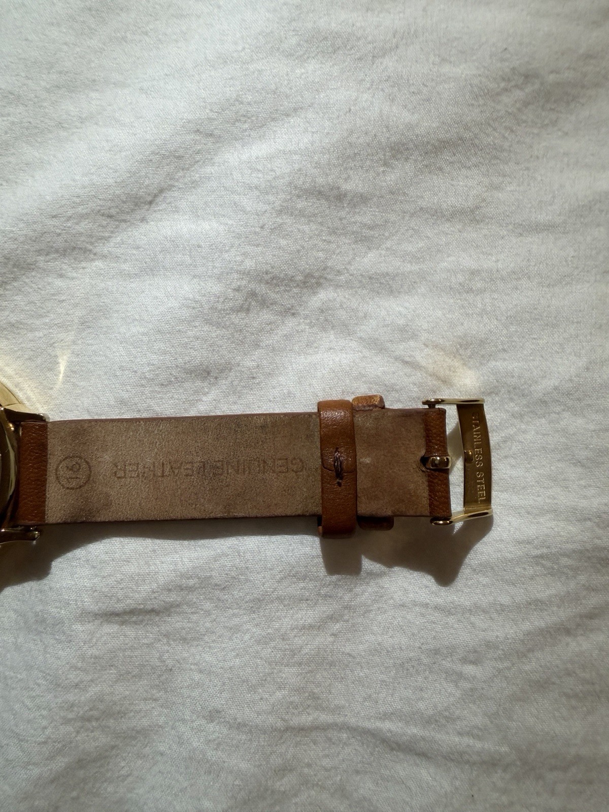 Skagen Denmark Women’s Quartz Watch Gold Case Brown Leather Strap 26mm 30m