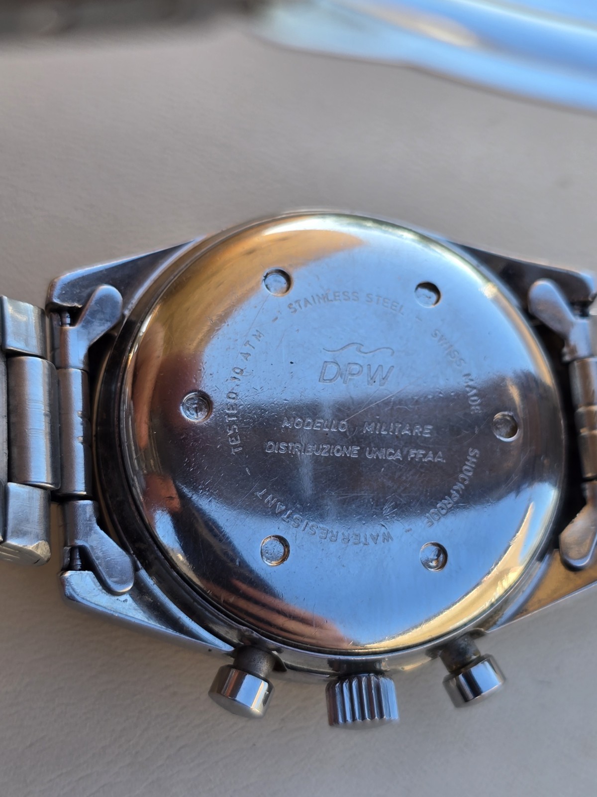 vintage chronograph watch DPW Naval Aviation Automatic Lemania 5100