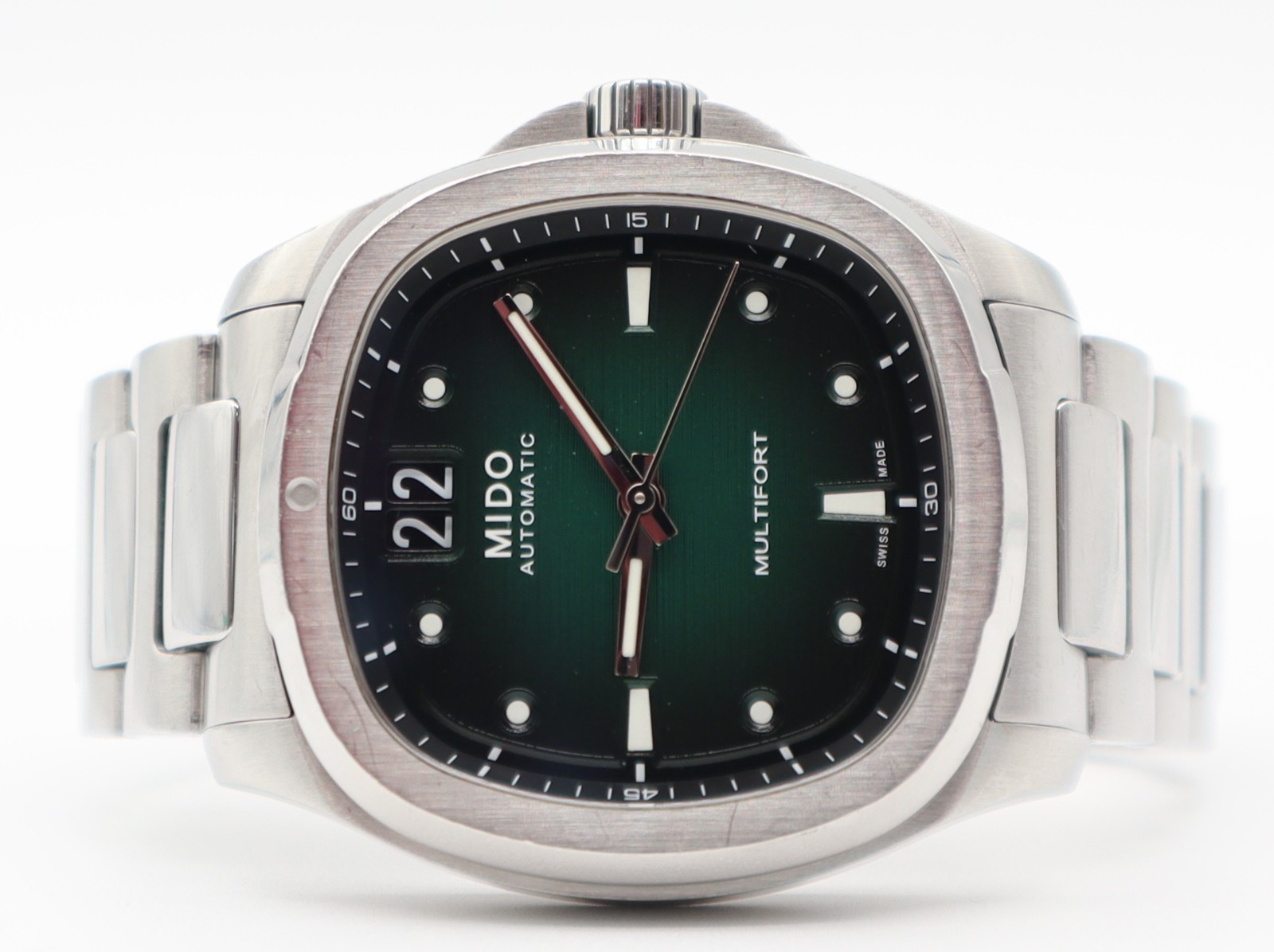 Mido Multifort TV Big Date – Green Gradient Dial Ref. #M0495261109100 FreeShip