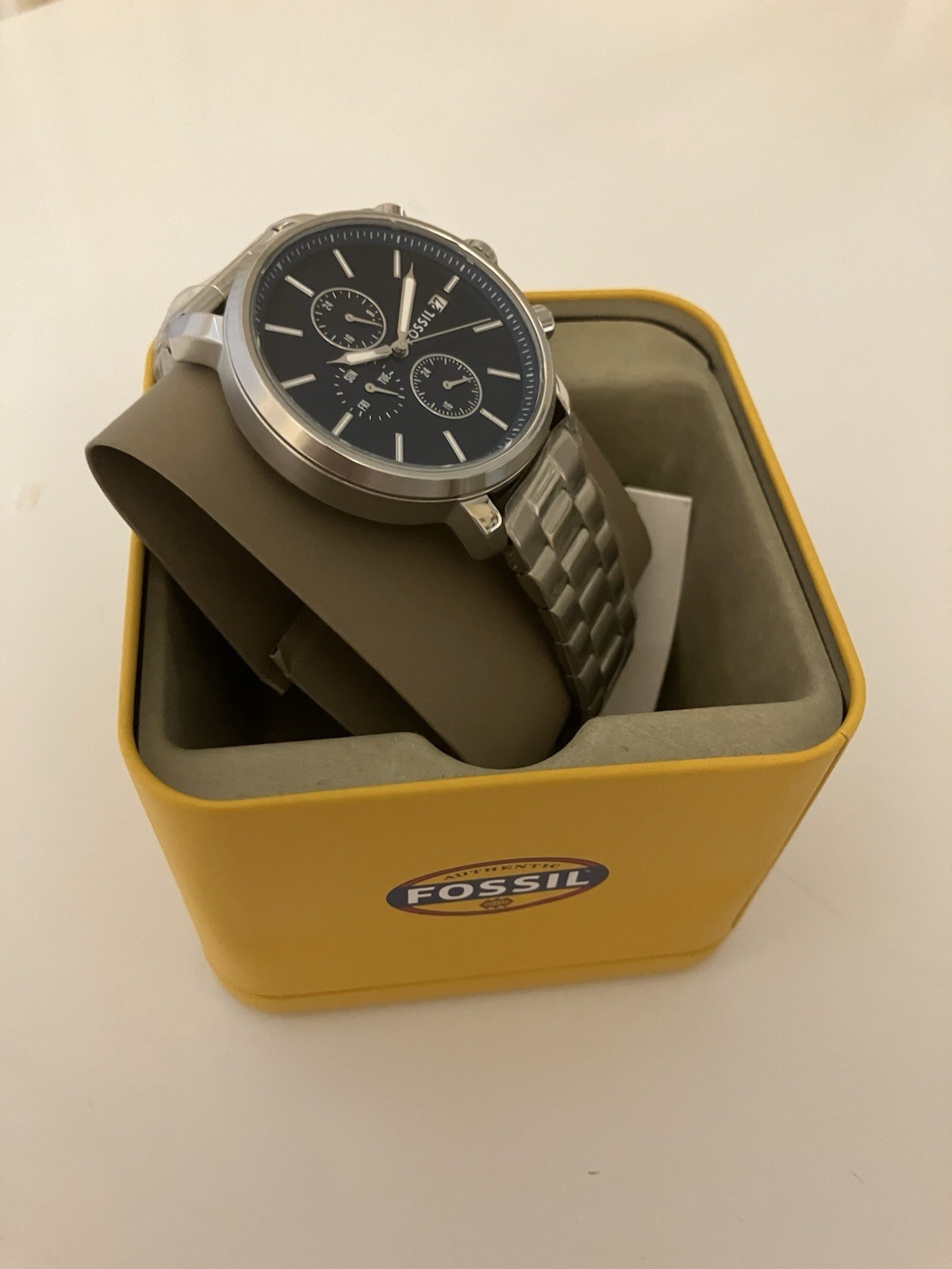 Fossil Rhett Quartz, Multifunction Blue Men’s BQ2846 Watch, Miyota JP15 Engine !