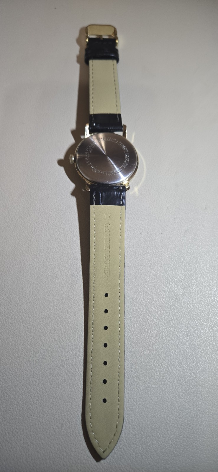 Caravelle Men’s Mechanical Dress Analog Watch Silver Dial Gold Case