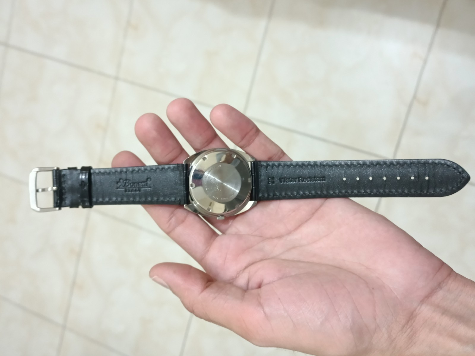 Rare Seiko Automatic Blue Textured Dial Japan Men’s Dress Watch 6308-5000