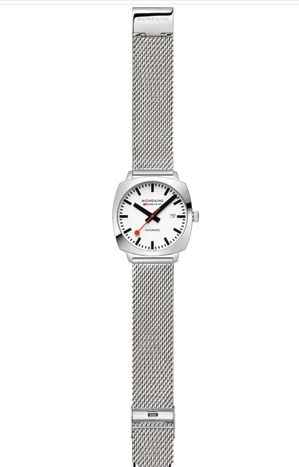 Mondaine MSL.3961B.SM Mens Swiss Watch Cushion Automatic 39mm Sapphire Crystal