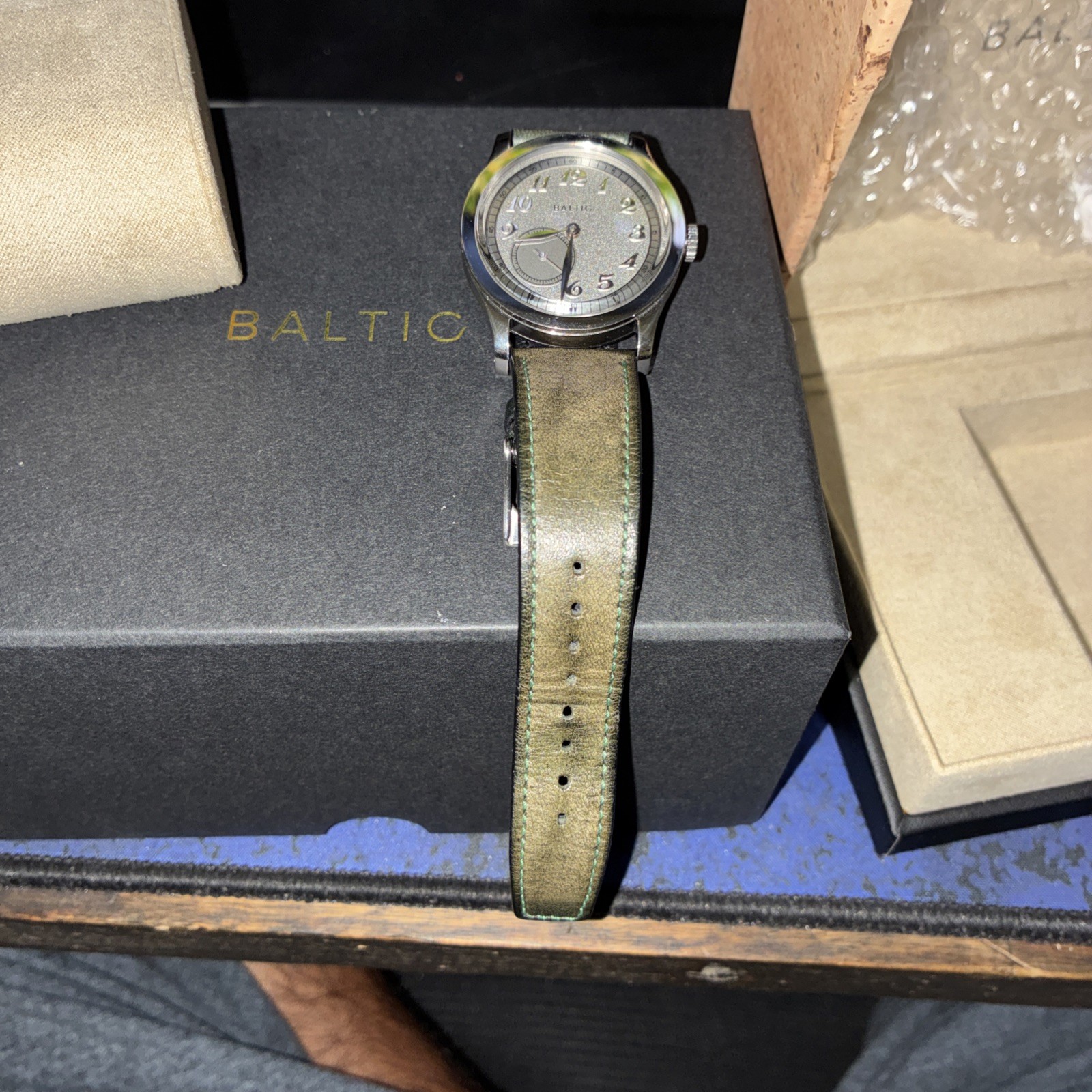 [w/Box ] BALTIC Micro-Rotor MR-01 Silver Dial Automatic Small Second Men’s Watch