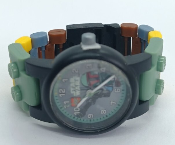 Lego Star Wars Boba Fett Watch Black Case Multicolor Plastic Band Easy Read New