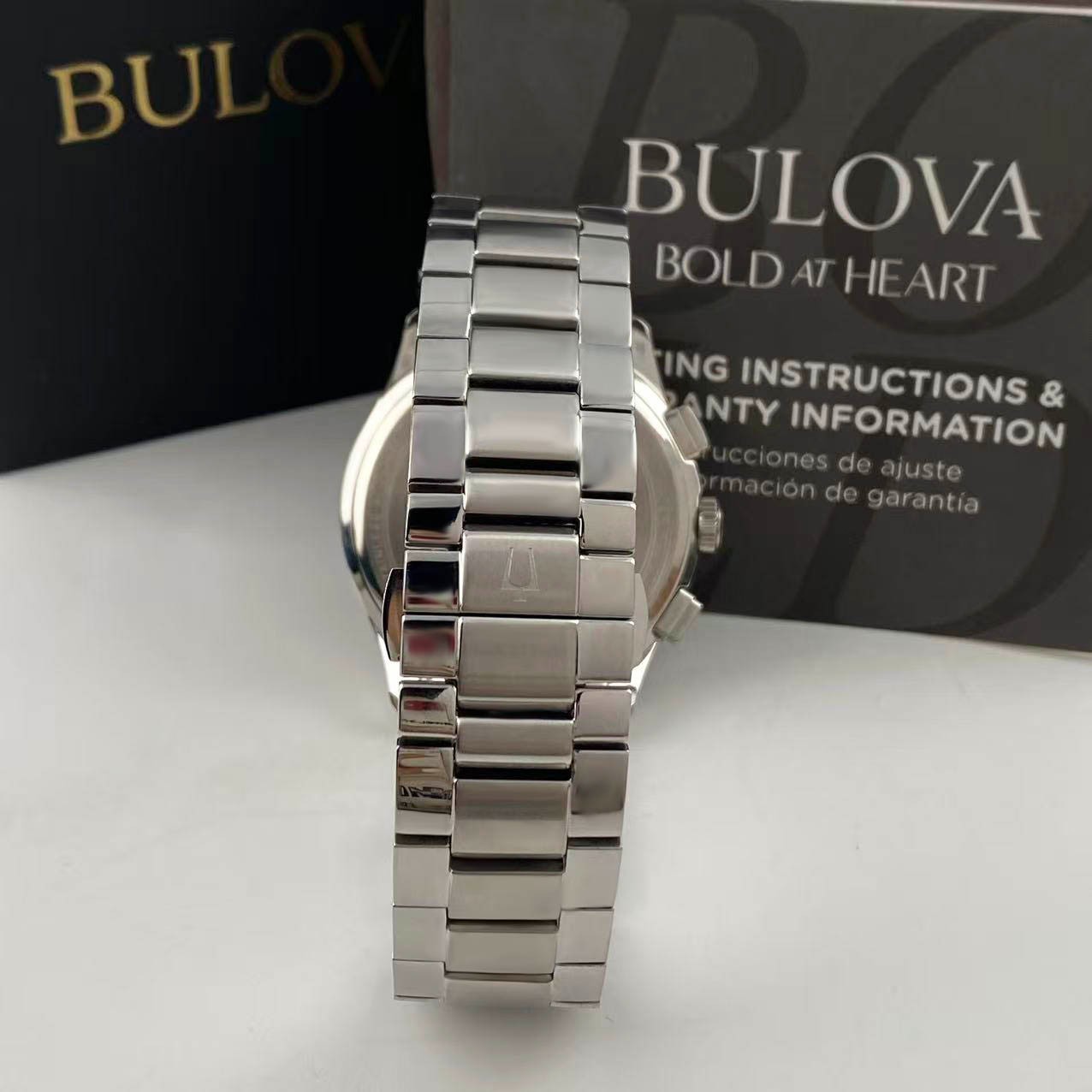 Bulova 96B288 Men’s Wilton Chronograph Quartz Watch Black Dial Stainless Steel