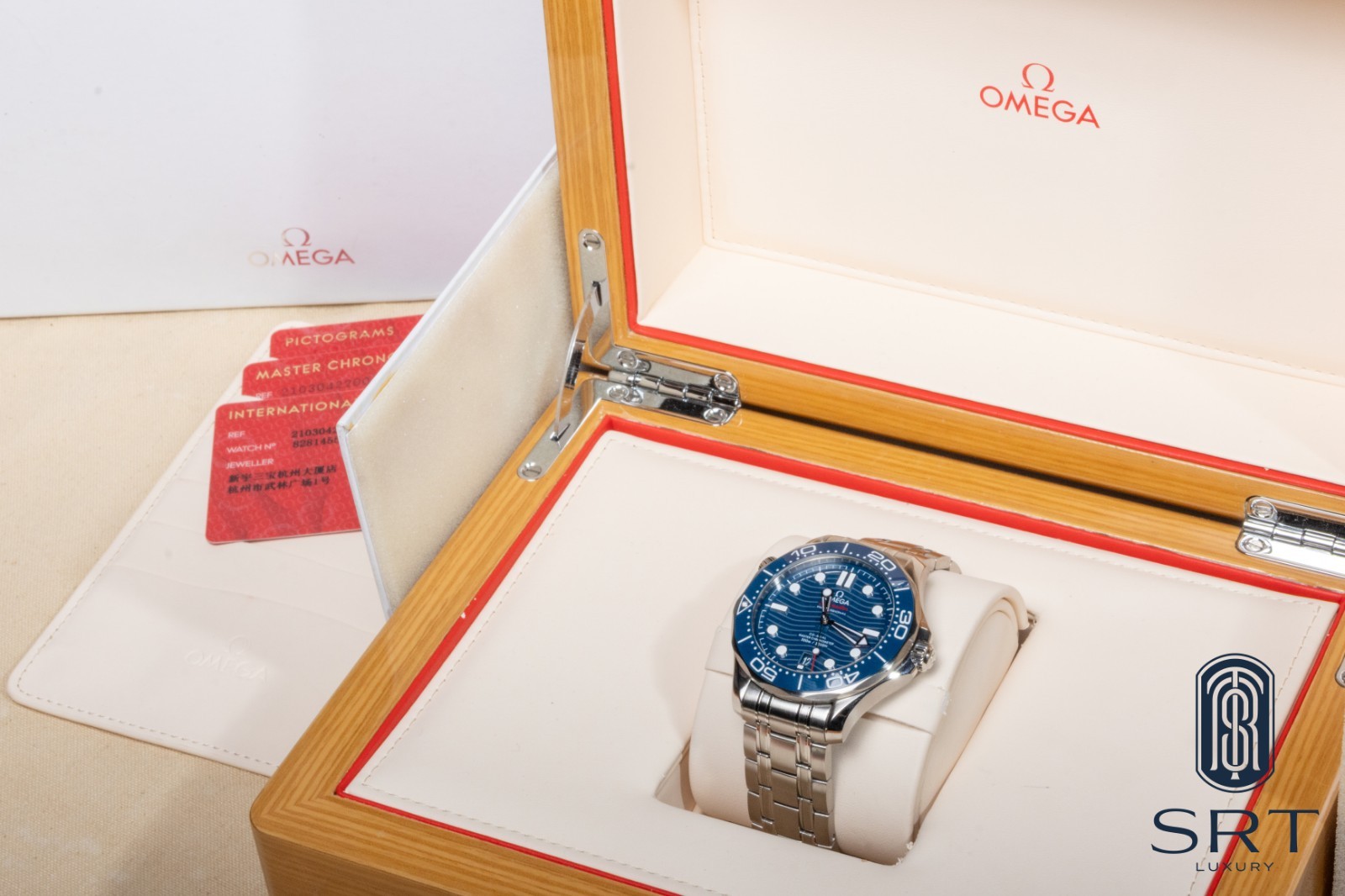 Omega Seamaster Driver 300M 210.30.42.20.03.001 42mm Steel Blue B&P $6.7k MSRP