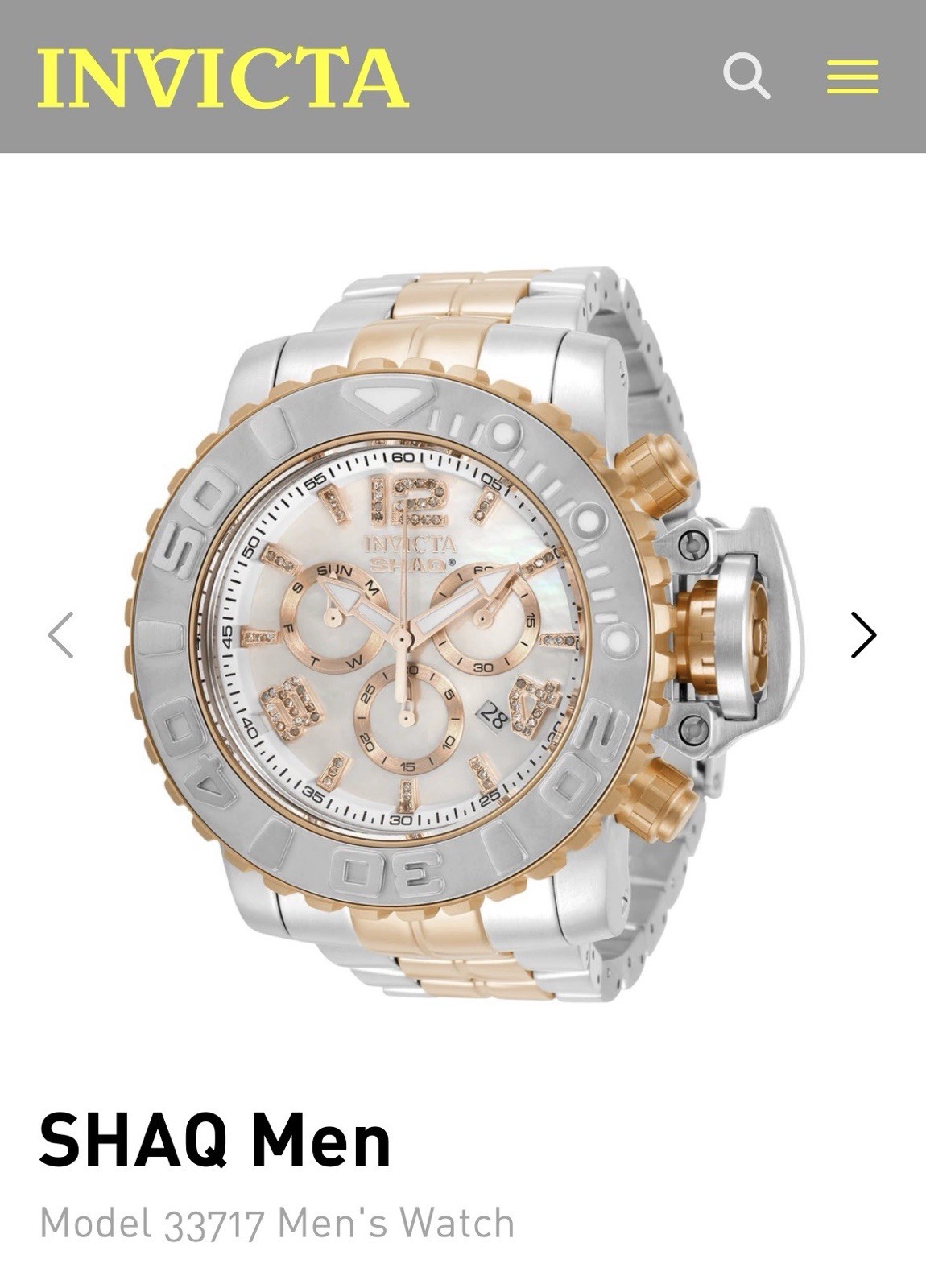 Rare Invicta SHAQ 58mm Sea Hunter Diamond LE Swiss Chrono MOP Dial Watch NEW