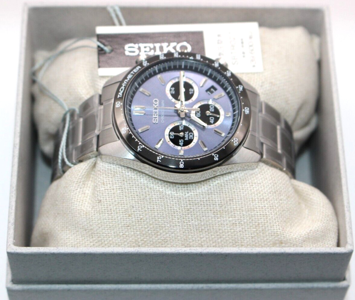 SEIKO Spirit SBTR027 Chronograph Quartz Men’s Watch Stainless Steel Authentic