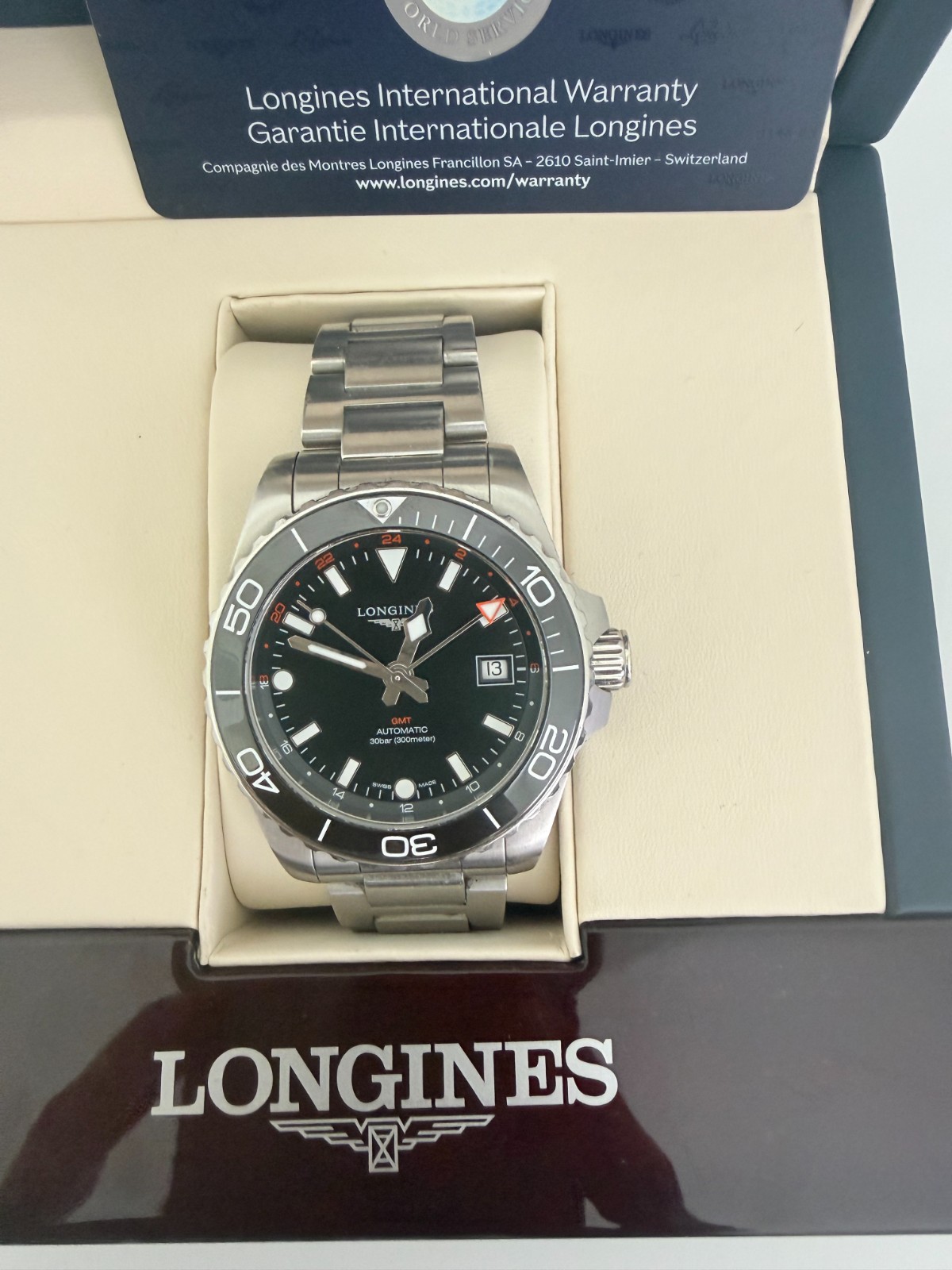 Longines HydroConquest Black Unisex Adults Watch – L3.790.4.56.6