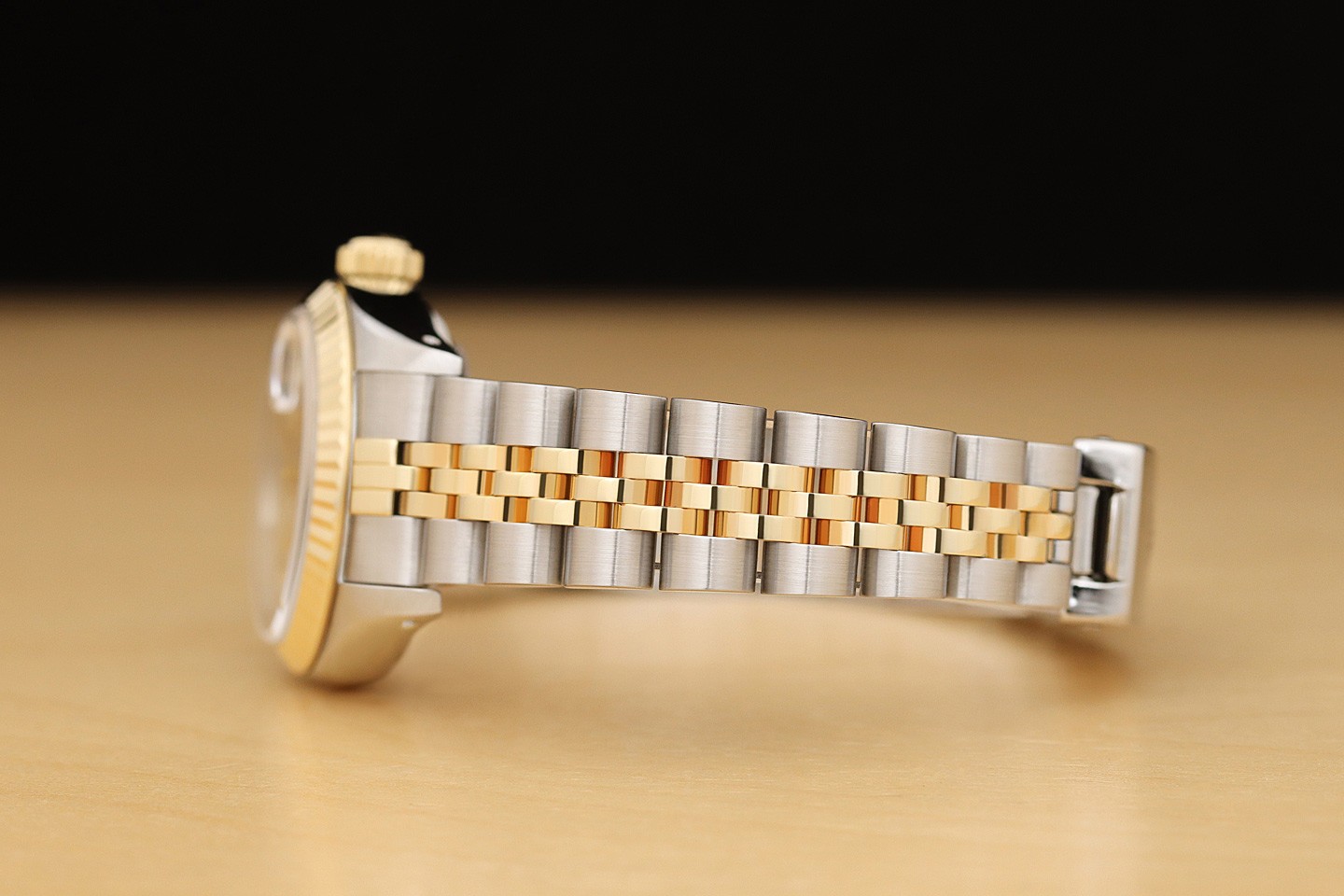 ROLEX LADIES DATEJUST CHAMPAGNE DIAMOND 2 TONE 18K YELLOW GOLD 69173 WATCH