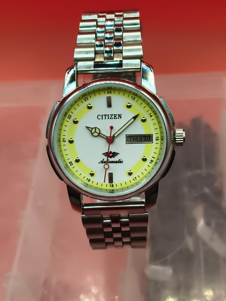 Automatic 8200 21Jewels Restored Dial White DayDate Mens Japan Watch Vintage 68