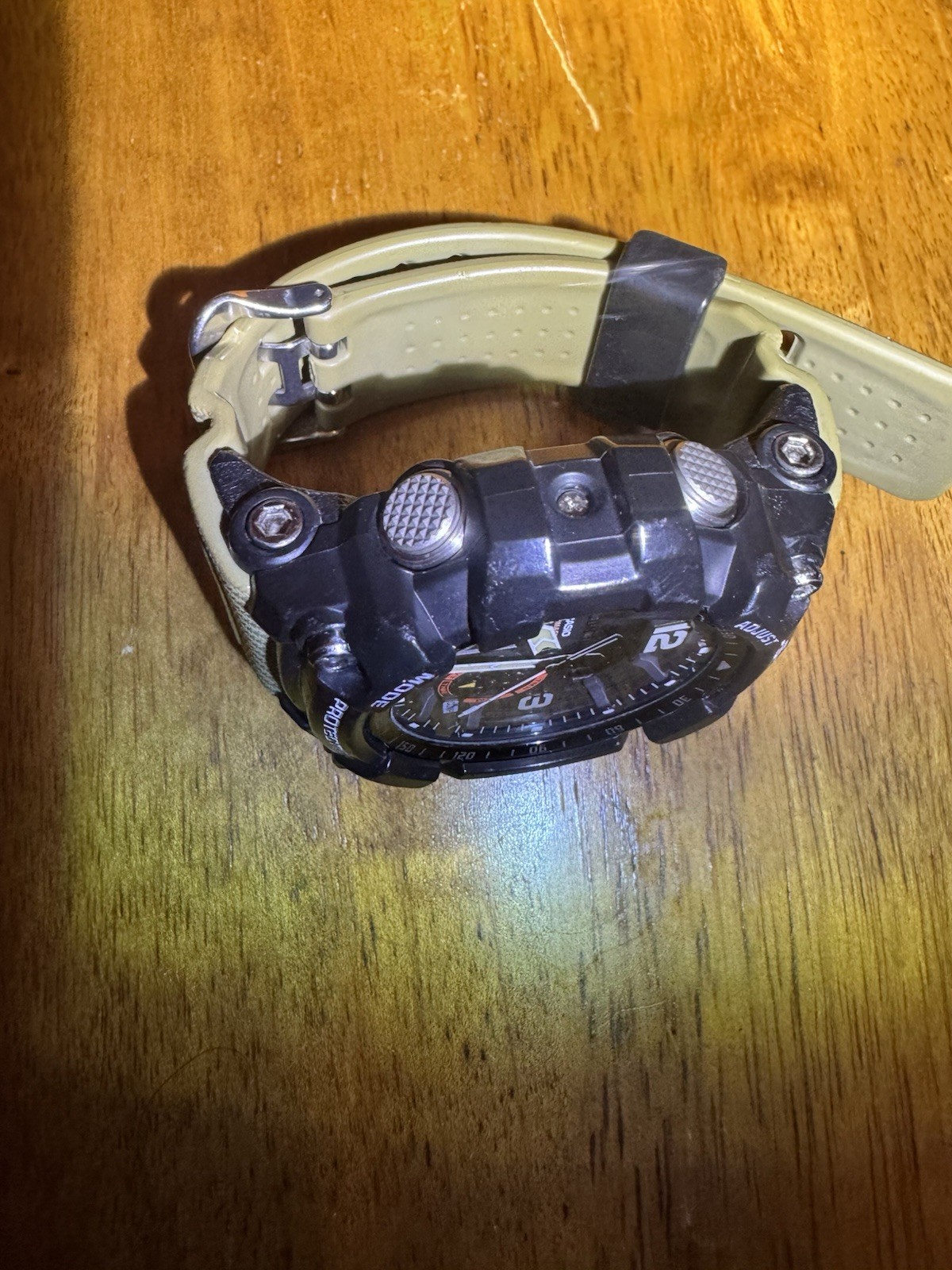 Casio G-SHOCK Mudmaster Analog-Digital Quartz 200m 55mm Beige Resin Strap