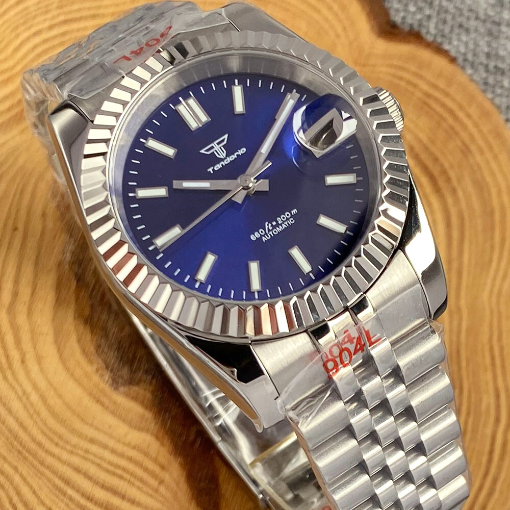 Tandorio 36mm/39mm Fluted Bezel Japan NH35A Sapphire Glass Auto Men Watch Date