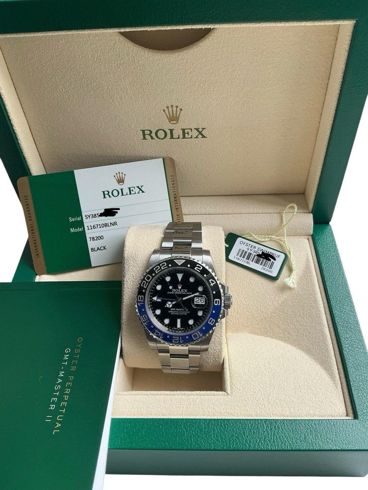 ROLEX GMT-Master II Ceramic 40mm 116710BLNR BATMAN 2015 With Box And Papers