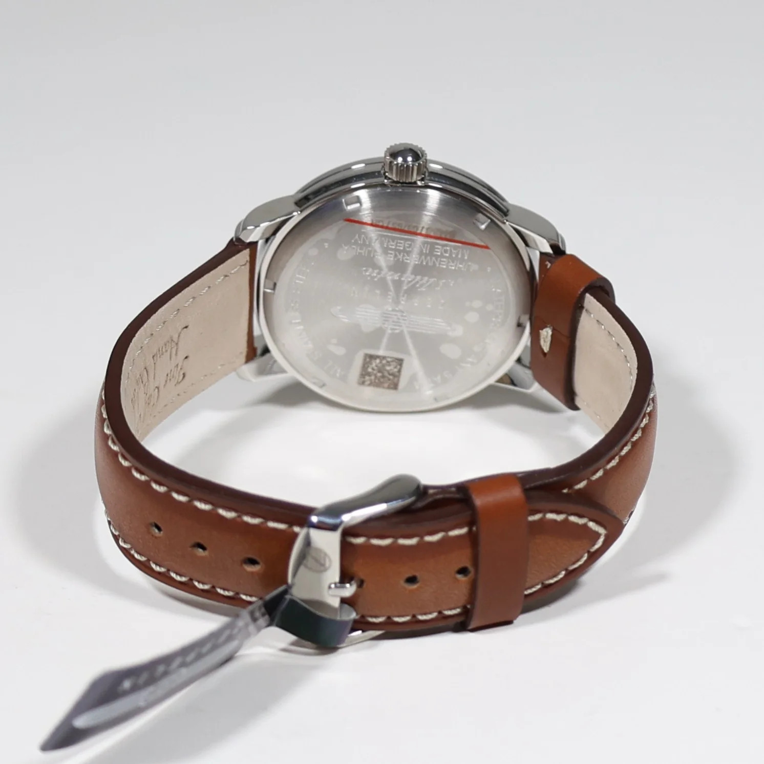 Zeppelin Men’s Blue Dial GMT Atlantic Brown Leather Strap Watch 8442-3