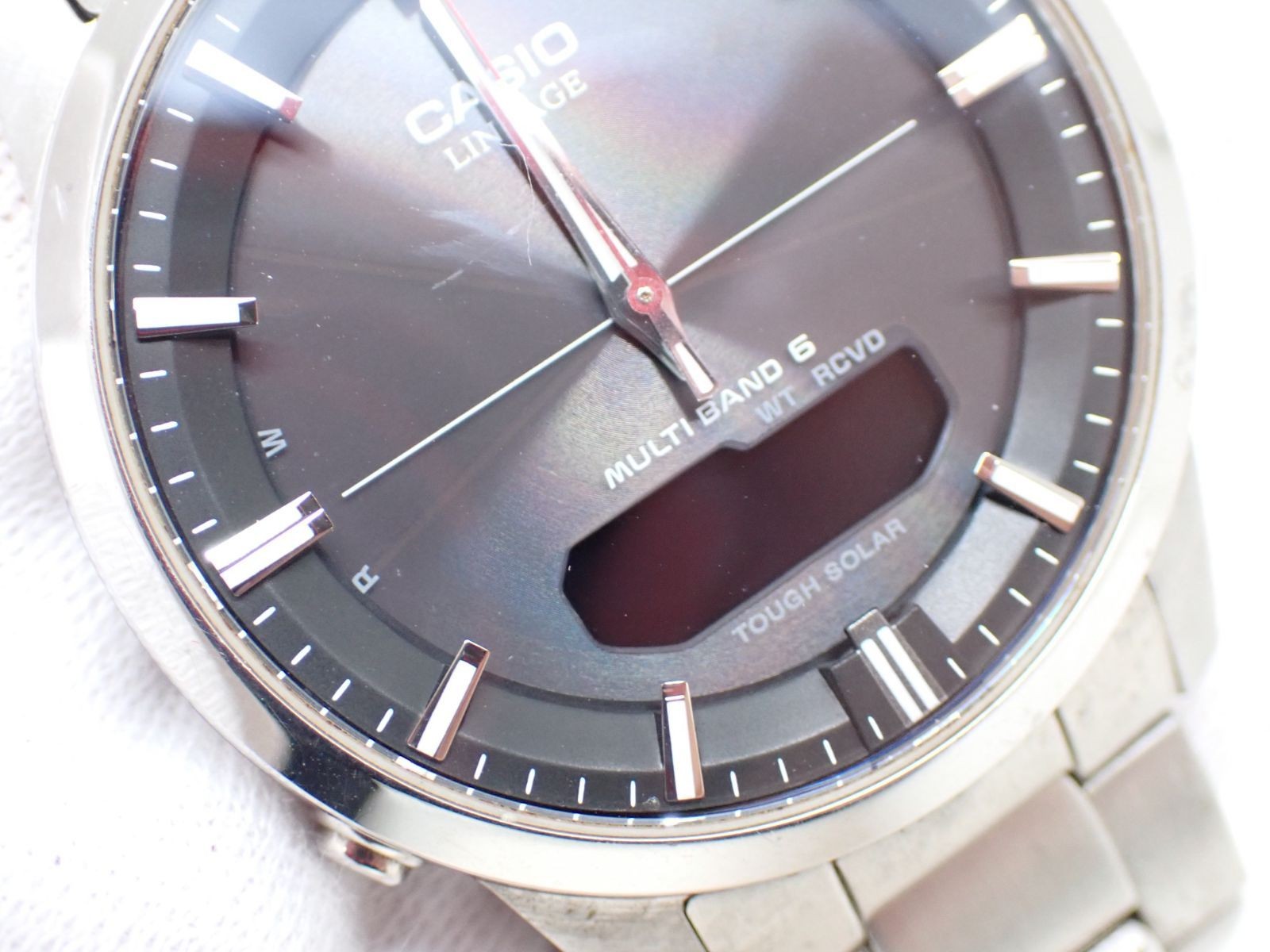 CASIO LINEAGE LCW-M170 Radio Solar Watch Approx 18cm Wrist Used
