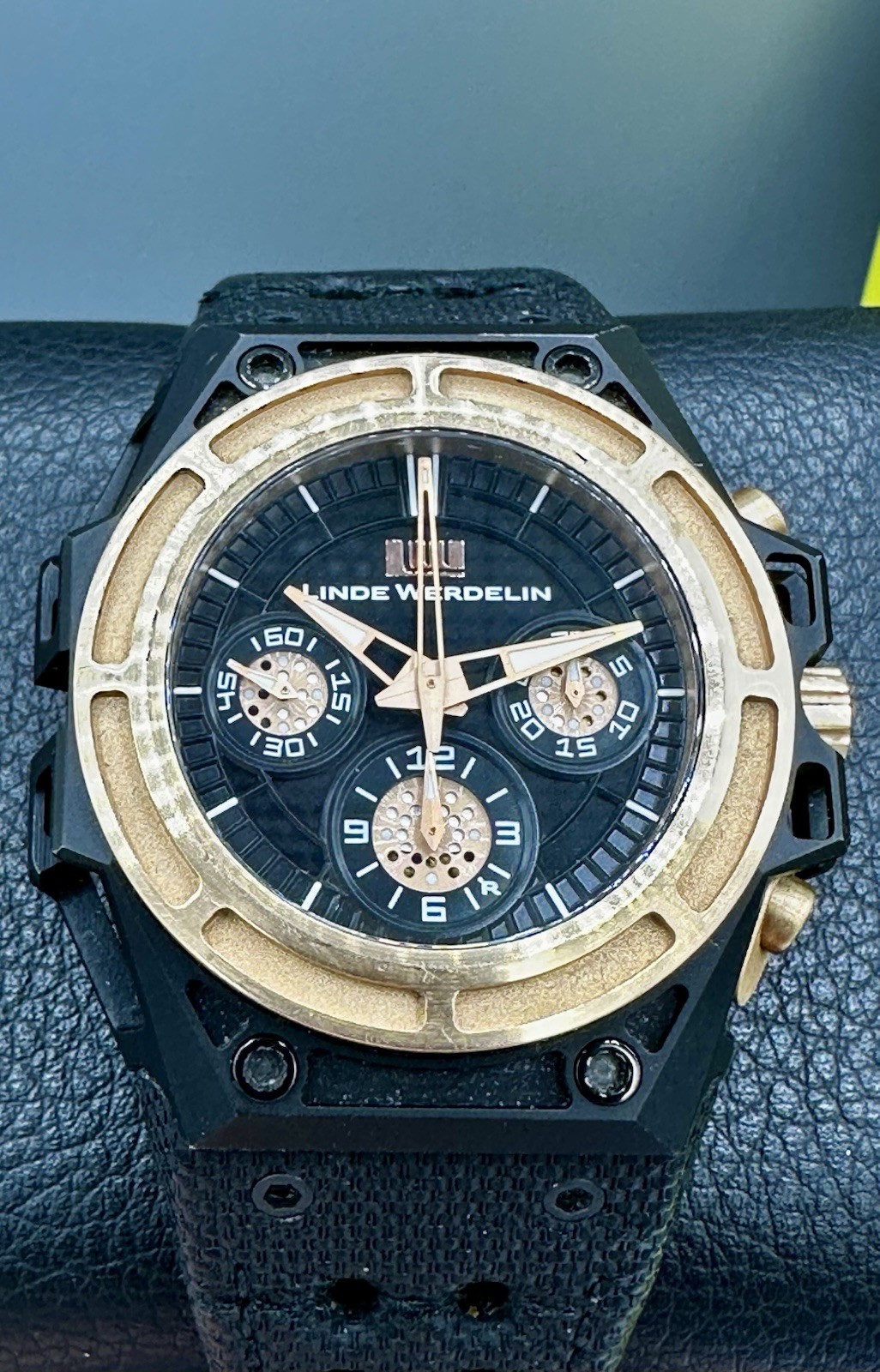 LINDE WERDELIN SpidoSpeed Chronograph Limited Rose Gold Black PVD Titanium