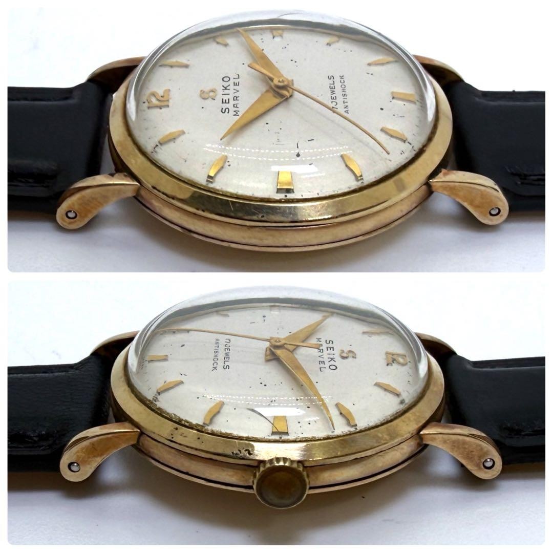 Working SEIKO S Marvel 17 Jewels Hand Wound 14KGF Vintage
