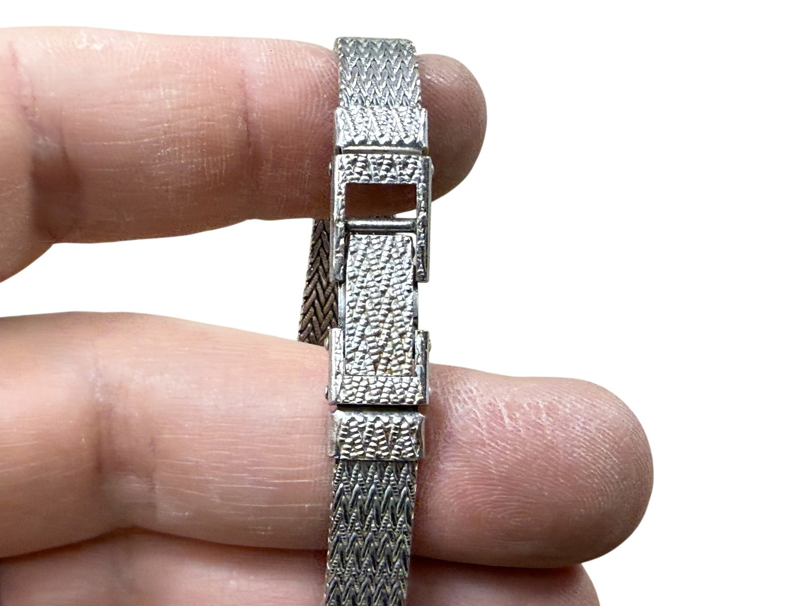 Vintage Bucherer ladies mesh strap watch RUNNING