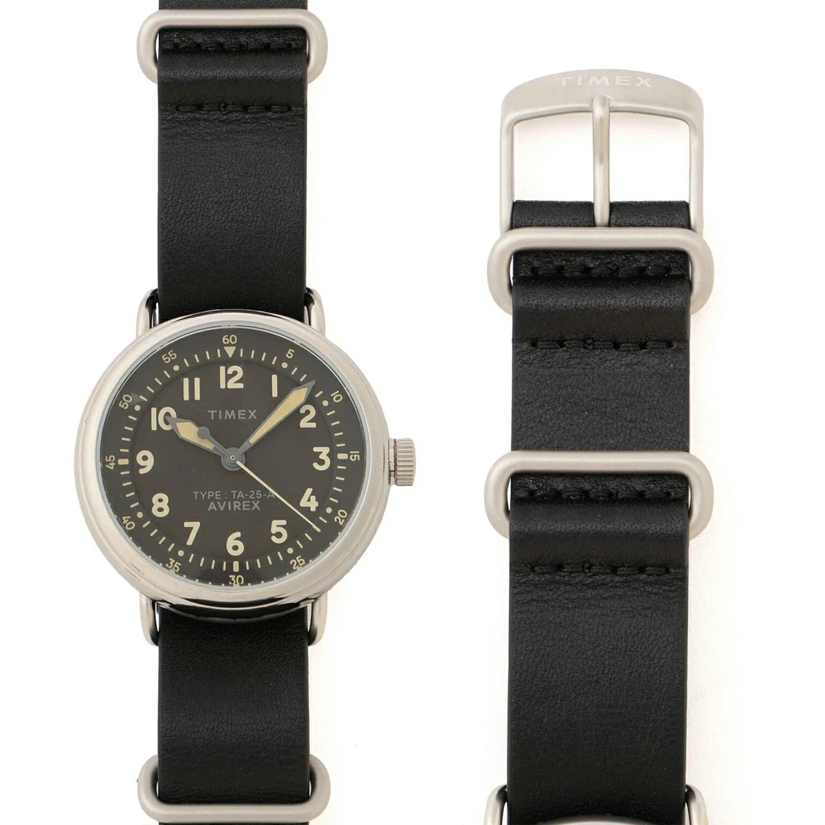 AVIREX TIMEX TYPE-25A MATTE MIDGET Reissue AVIREX 50th Anniv. 38mm Black Watch