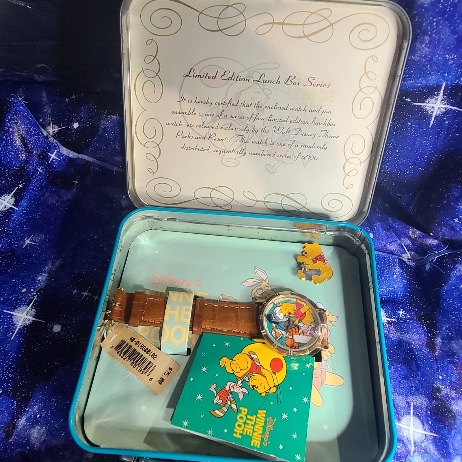 Disney Pooh Bear Vintage Lunchbox Watch with Pin Ready To Wear | See Video
