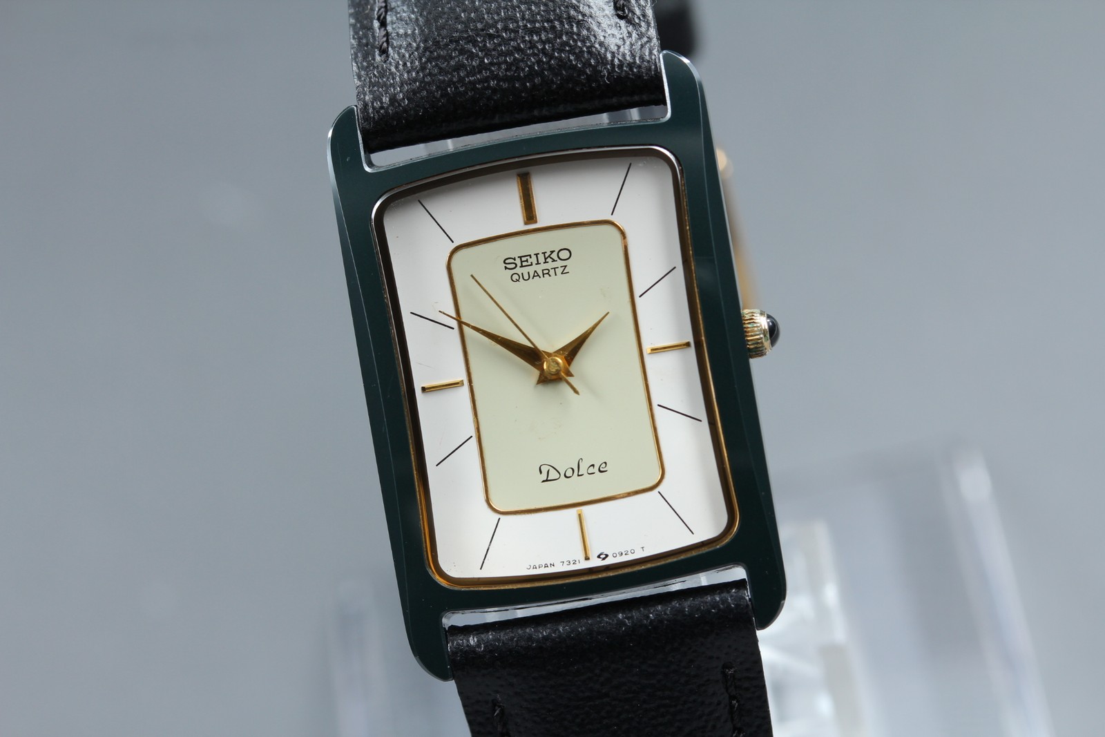 [Near MINT] SEIKO Dolce 7321-549A 22mm CERAMICS Quartz Men’s Watch From JAPAN