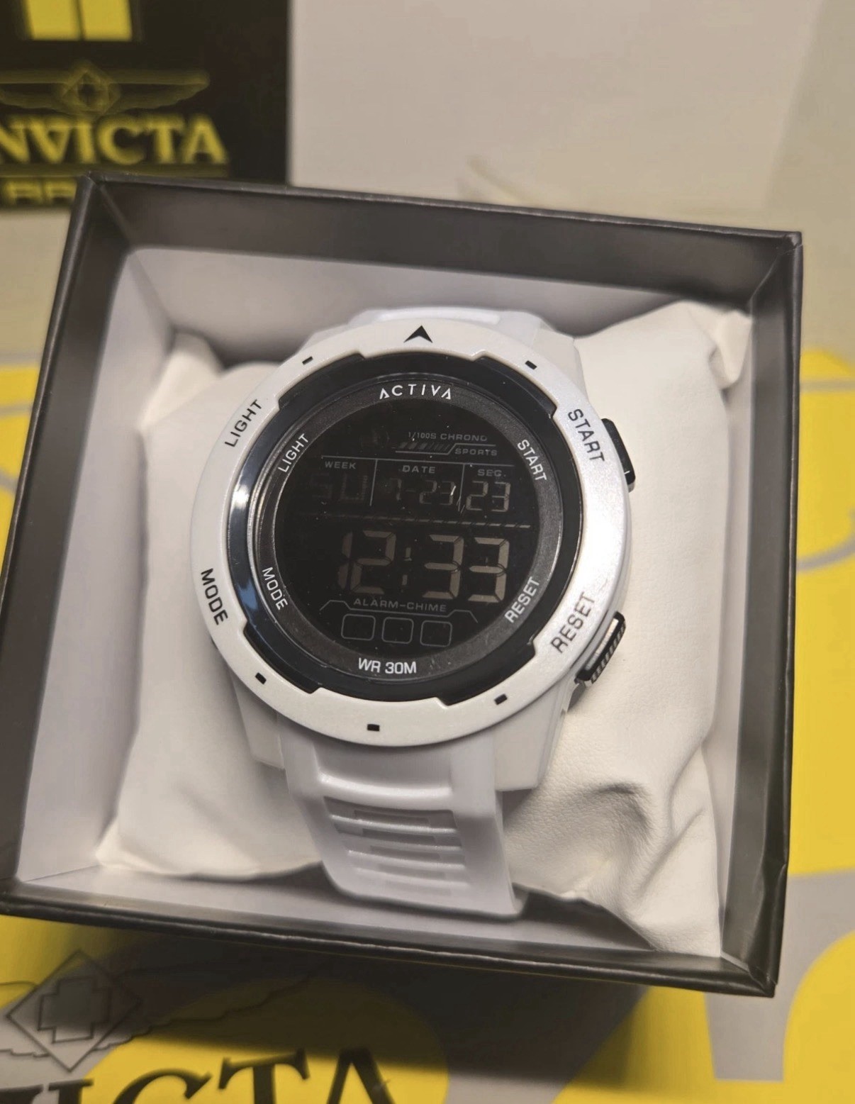 Invicta X Activa Men’s Multifunction Digital Watch 45mm White New! SHARP!!