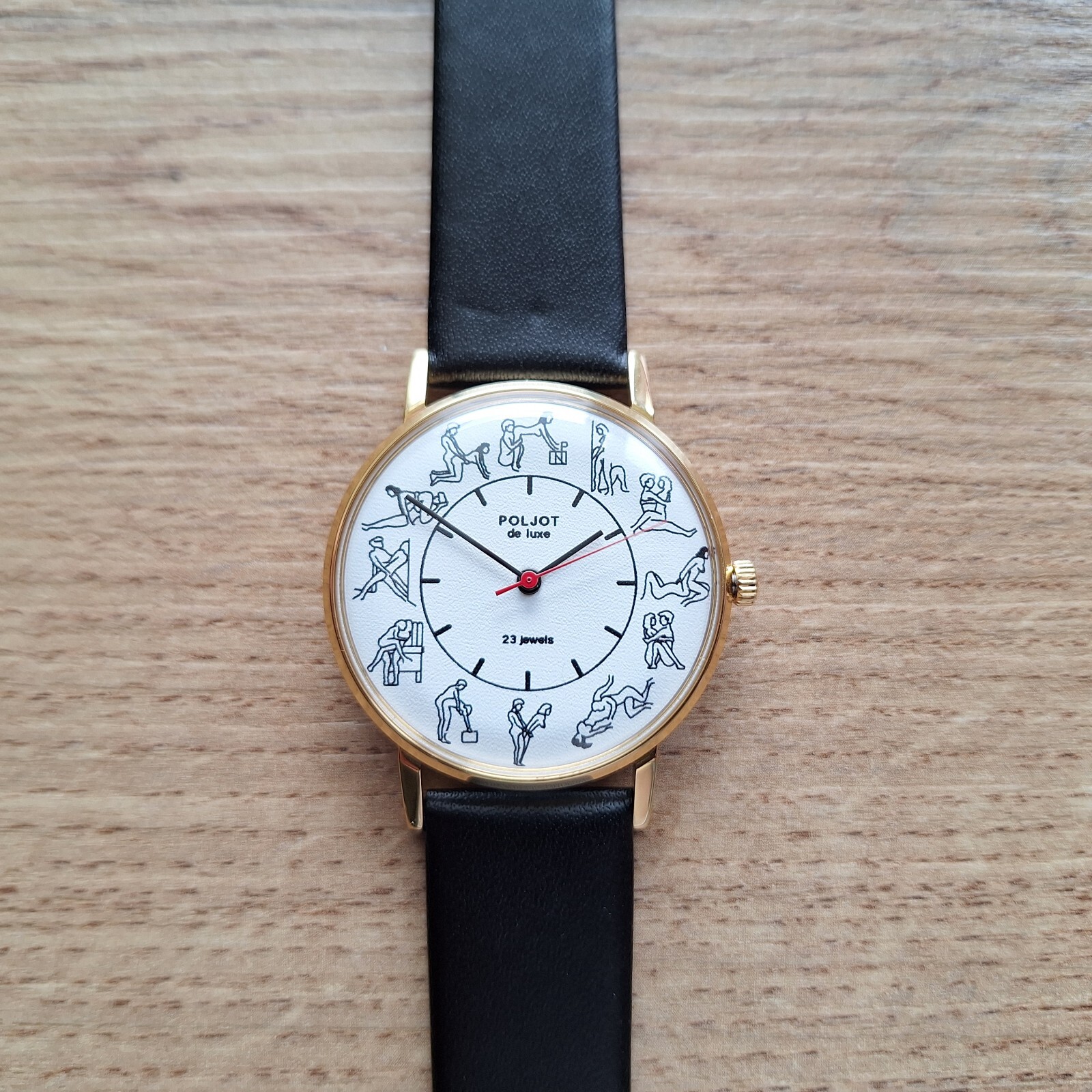 Rare Poljot KAMASUTRA watch 23 jewels slim white classic mechanical watch