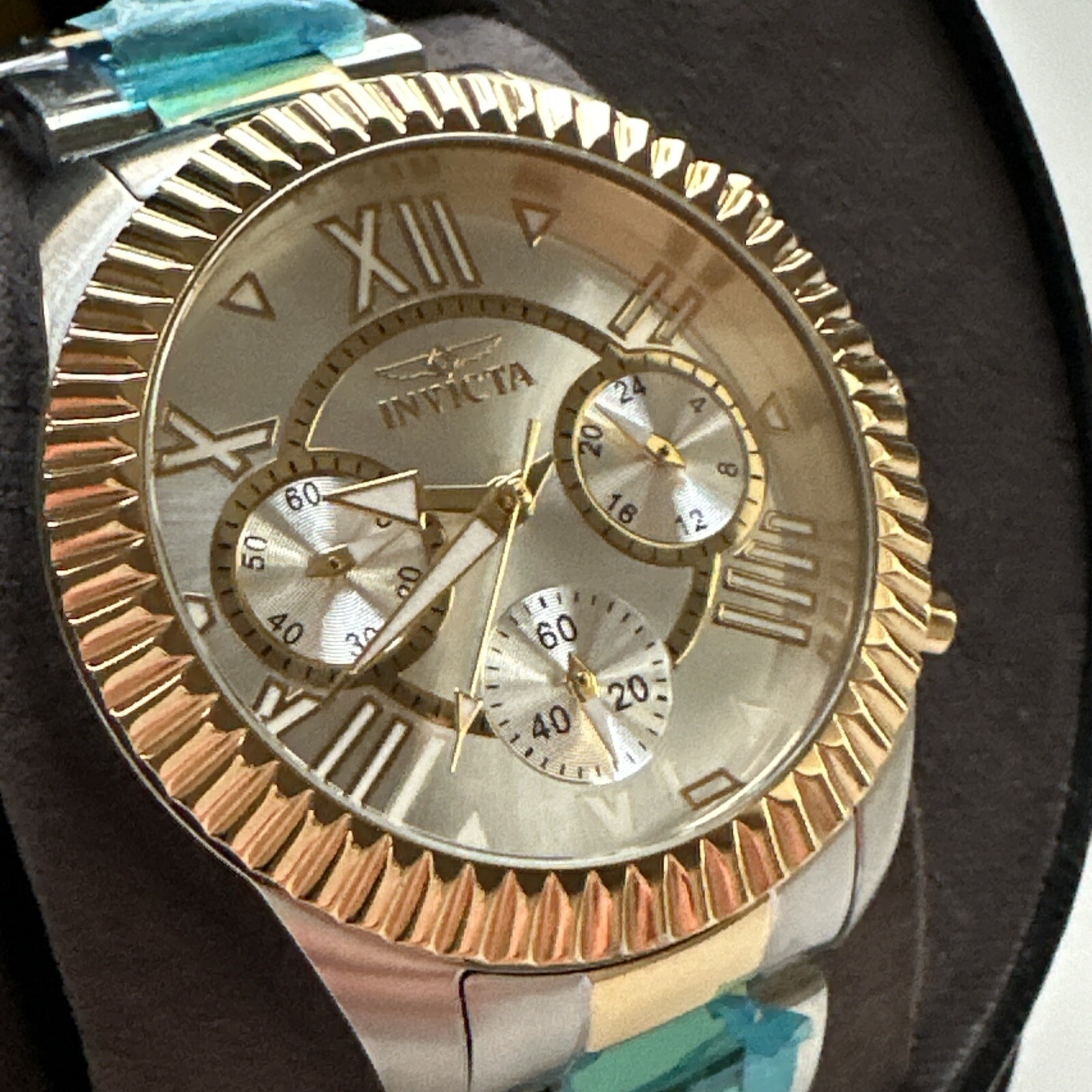 INVICTA Gold Tone Stainless Quartz Chronograph Watch 21425
