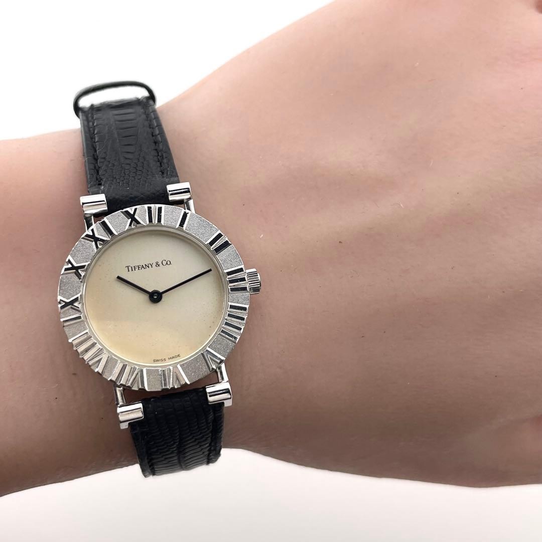 Tiffany Atlas Silver 925 Watch Ladies Quartz Steel Case