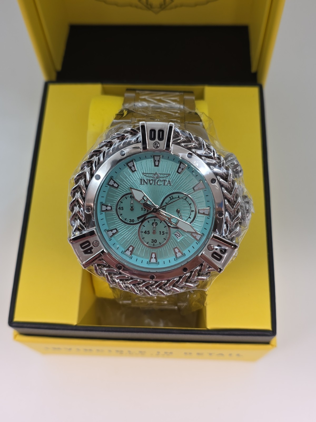 Invicta Bolt Hercules Mens 54mm Silver Tone Bracelet Chrono Watch Men’s Watch