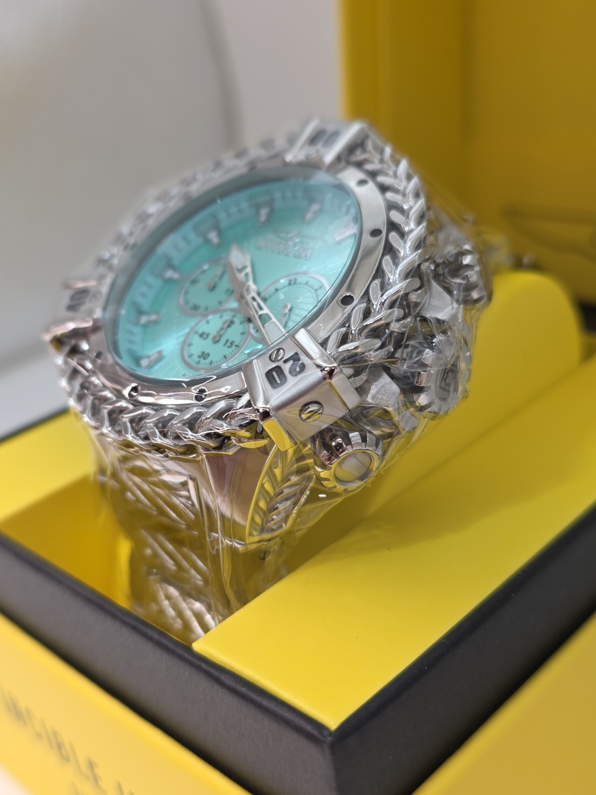 Invicta Bolt Hercules Mens 54mm Silver Tone Bracelet Chrono Watch Men’s Watch