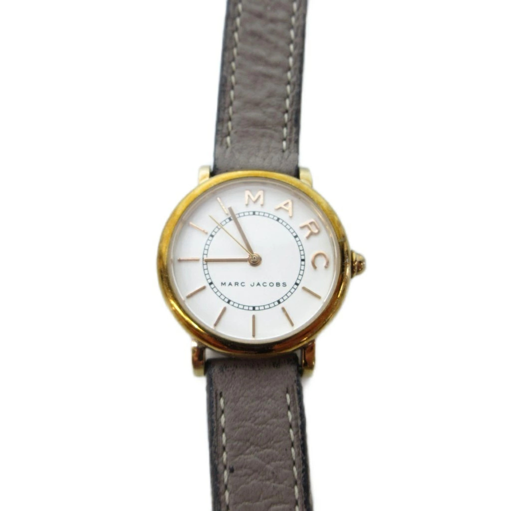 [A1R] Used Marc Jacobs Wristwatch Brown Gold Color HW Ladies Vector [g4n]