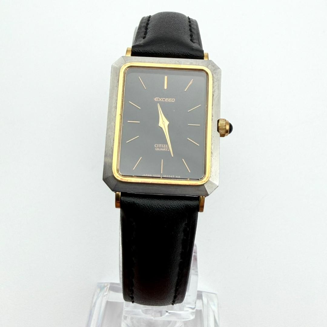 Citizen EXCEED, new battery, new strap, rectangular, genuine leather, women’