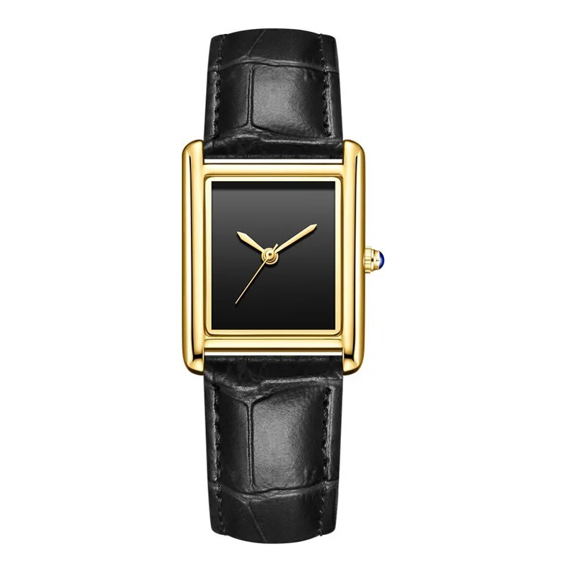 Elegant Men Women Square Business Quartz Watch 2026 – Leather Strap