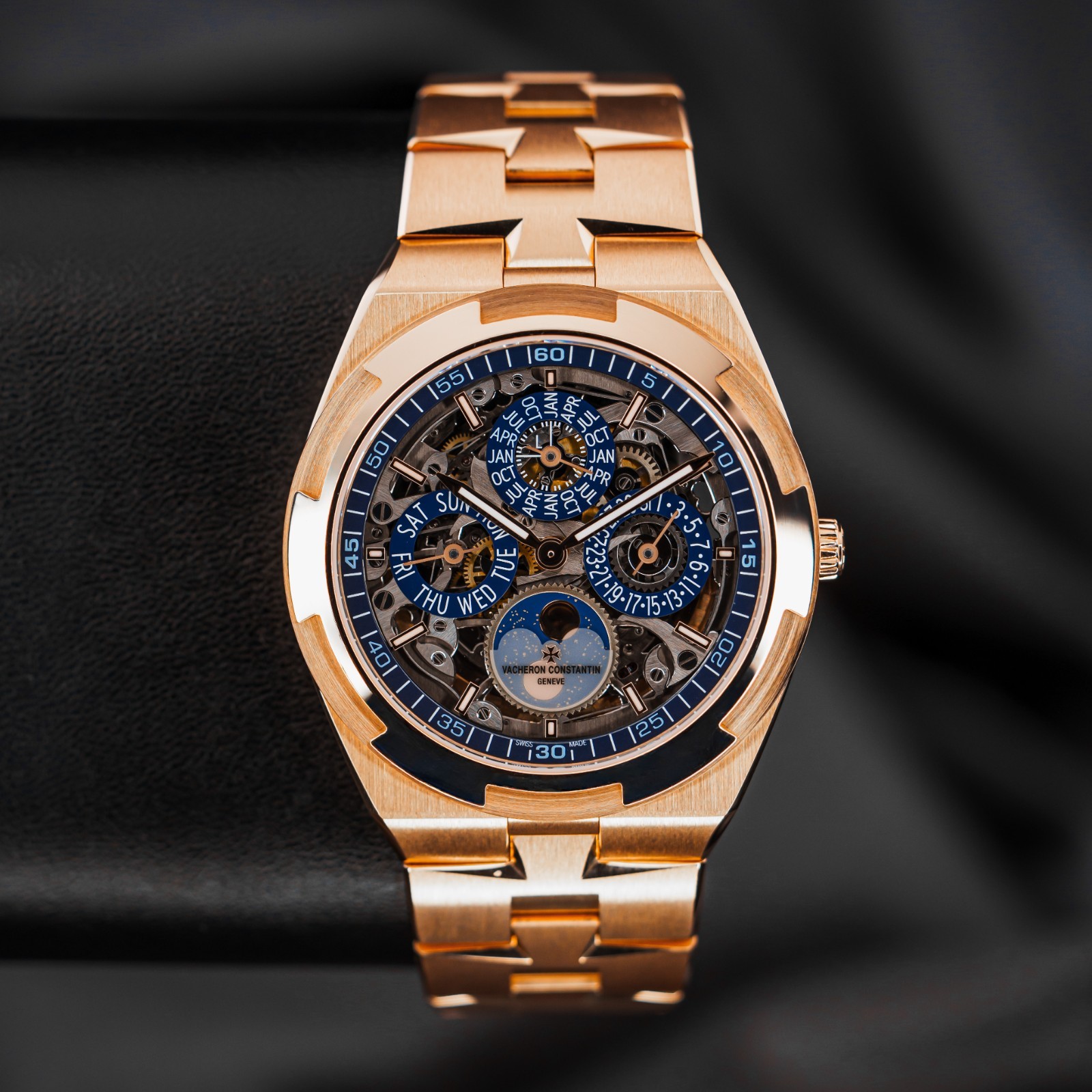 Vacheron Constantin Overseas Dual Time Skeleton Rose Gold 4300V/120R-B642 B&P